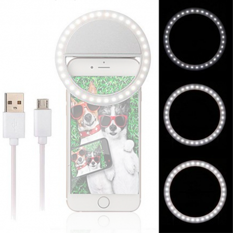 Aro de Luz Led Selfie para Celular Recargable